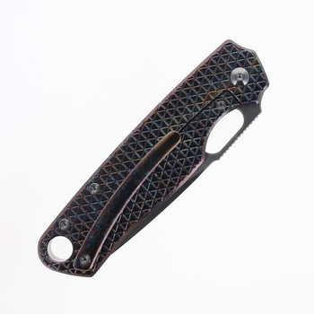 TwoSun TS430-Color Folding Knife Color Titanium Handle N690 Plain Edge