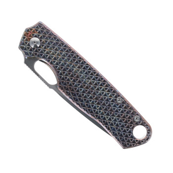 TwoSun TS430-Color Folding Knife Color Titanium Handle N690 Plain Edge