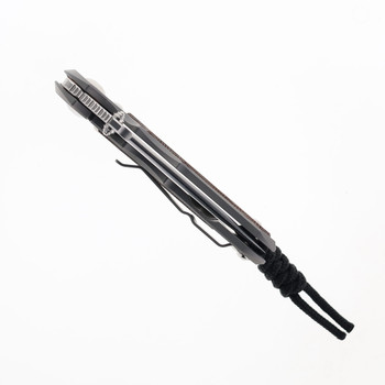 Chris Reeve Small Inkosi Folding Knife Glass Blasted Titanium Handle Natural Micarta Inlay Magnacut Steel Drop Point SIN-1118-006