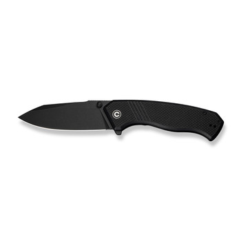 Civivi Placoid Folding Knife Black Coarse G10 Handle 14C28N Plain Edge Black Stonewash Finish C23079-1