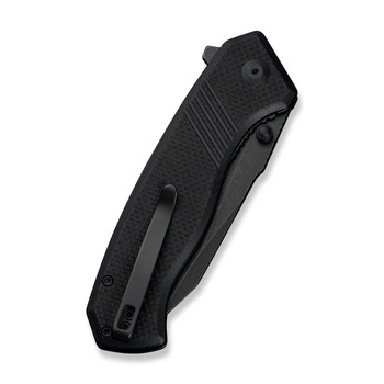 Civivi Placoid Folding Knife Black Coarse G10 Handle 14C28N Plain Edge Black Stonewash Finish C23079-1