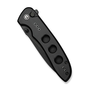 Civivi Hyperpulse Folding Knife Black Aluminum Handle 14C28N Plain Edge Black Stonewash Finish C23087A-1