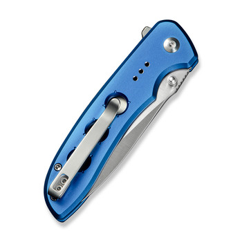 Civivi Hyperpulse Folding Knife Blue Aluminum Handle 14C28N Plain Edge Satin Finish C23087A-2