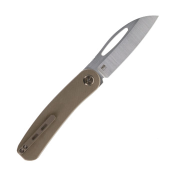KB Knives Decimal Foldiing Knife Tan Titanium Handle M390 Plain Edge KB354D