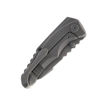 KB Knives Steeltle Folding Knife Black Titanium Handle M390 Plain Edge KB390B