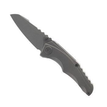 KB Knives Steeltle Folding Knife Black Titanium Handle M390 Plain Edge KB390B