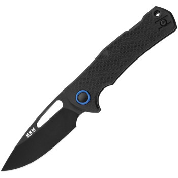 MKM LOV Folding Knife Black FRN Handle N690 Drop Point Plain Black Blade LV-PBK