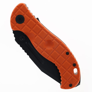 Halfbreed Large Bush GEN 2 Folding Knife Orange G10 Handle 3V Plain Black Blade LBF-01 OJ G2