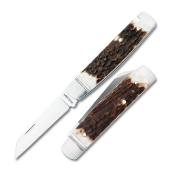 RoseCraft Sweetwater Creek Senator Folding Knife Brown Stag Handle D2 Plain Edge RCT021-STG RoseCraft Sweetwater Creek Senator Folding Knife Brown Stag Handle D2 Plain Edge RCT021-STG