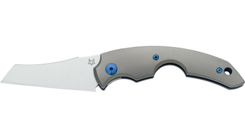 Fox Virtus Folding Knife Bead Blast Titanium Handle Becut Plain Edge FX-541 TI