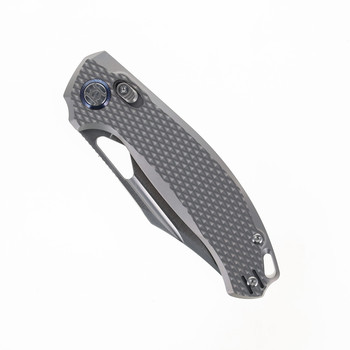 Kunwu Django XL Folding Knife Gray Titanium Handle Elmax Plain Edge Satin Finish X707XLT-1A Kunwu Django XL Folding Knife Gray Titanium Handle Elmax Plain Edge Satin Finish X707XLT-1A