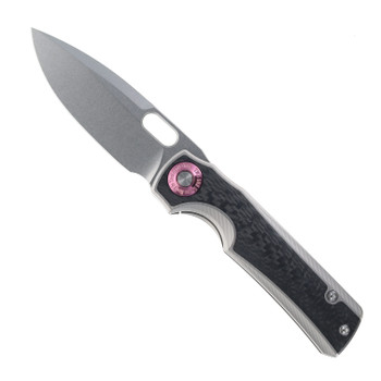 TwoSun Folding Knife Titanium/Carbon Fiber Handle 14C28N Plain