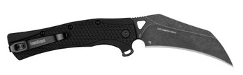 Kershaw Dawnstar Folding Knife Black GFN Handle 8Cr13MoV Hawkbill Plain Black Blade KS1423