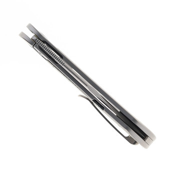 Bestech Vestige Folding Knife Titanium/Black Micarta Handle Magnacut Plain Edge Satin Finish Bestech Vestige Folding Knife Titanium/Black Micarta Handle Magnacut Plain Edge Satin Finish