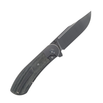 Bestech Vestige Folding Knife Titanium/Black Micarta Handle Magnacut Plain Edge Satin Finish Bestech Vestige Folding Knife Titanium/Black Micarta Handle Magnacut Plain Edge Satin Finish