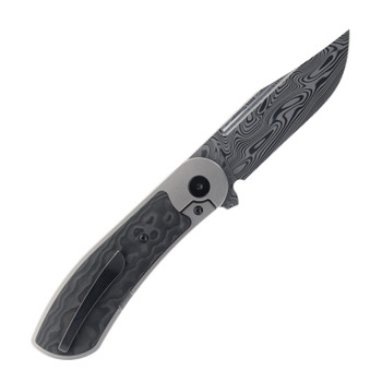 Bestech Vestige Folding Knife Titanium/Black Camo Fat Carbon Handle Damasteel Plain Edge BT2411E Bestech Vestige Folding Knife Titanium/Black Camo Fat Carbon Handle Damasteel Plain Edge BT2411E