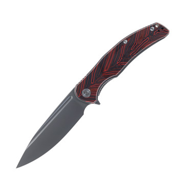 Miguron Velona Folding Knife Red Gmascus Handle 14C28N Plain Dark Gray PVD Blade MGR-8003DRD Miguron Velona Folding Knife Red Gmascus Handle 14C28N Plain Dark Gray PVD Blade MGR-8003DRD