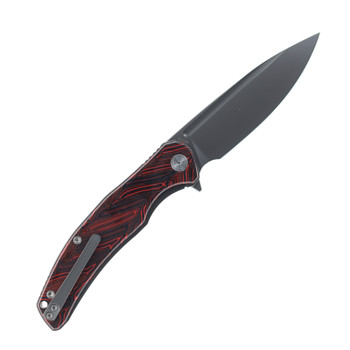 Miguron Velona Folding Knife Red Gmascus Handle 14C28N Plain Dark Gray PVD Blade MGR-8003DRD Miguron Velona Folding Knife Red Gmascus Handle 14C28N Plain Dark Gray PVD Blade MGR-8003DRD