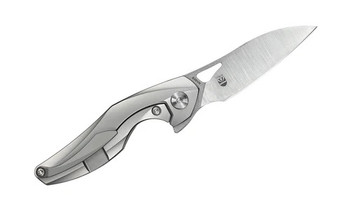 Bestech The Reticulan Folding Knife Grey Titanium Handle S35VN Plain Edge BT1810A