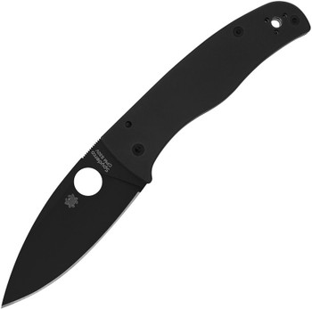 Spyderco Bodacious Compression Lock Folding Knife Black G10 Handle S30V Plain Black Blade SC263GPBK