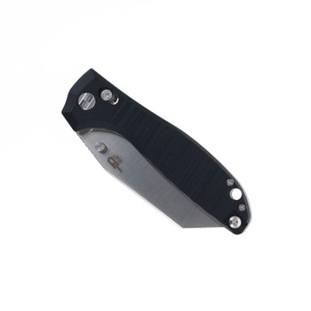 Bestech Liger Folding Knife Black G10 Handle D2 Plain Edge Satin Finish BG61A