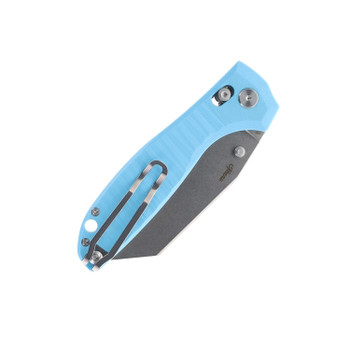 Bestech Liger Folding Knife Light Blue G10 Handle D2 Plain Edge Stonewash Finish BG61D