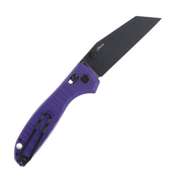 Bestech Liger Folding Knife Purple G10 Handle D2 Plain Edge Black Stonewash Finish BG61E
