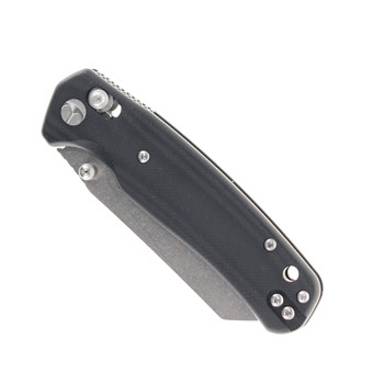 Bestechman Cicada's Wing Folding Knife Black G10 Handle 10Cr15MoV Plain Edge Stonewash Finish BMK06I