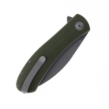 Trollsky Mandu Folding Knife OD Green G10 Handle D2 Plain Dark BeadBlast MT003-XL