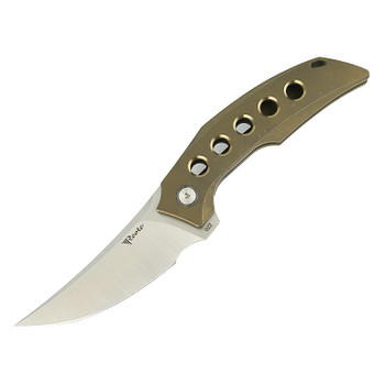 ドロップ Reate Velocity Folding Knife Bronze Titanium Handle Elmax Plain
