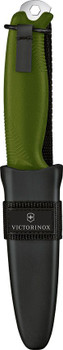 Victorinox Venture Pro Fixed Blade Knife Olive TPE Handle 14C28N Plain Edge 3.0902.4