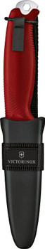 Victorinox Venture Pro Fixed Blade Knife Red TPE Handle 14C28N Plain Edge 3.0902
