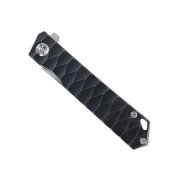 TwoSun TS20 Folding Knife Black Titanium Handle 3.35" YJ01-V1 Tanto