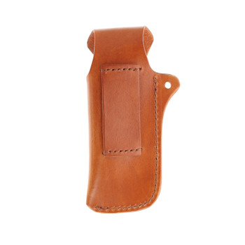 TwoSun Folding Knife Sheath Brown Cow Leather Sheath-M