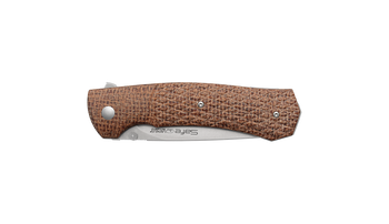 Viper Safe Folding Knife Brown Burlap Micarta Handle M390 Plain Edge Stonewash Finish V6016IM3D