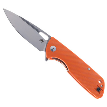 Hwzbben Grani Folding Knife Orange G10 Handle D2 Plain Edge B04-ORG