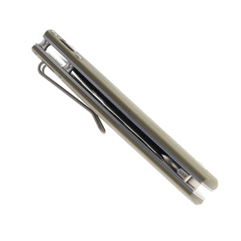 GiantMouse Folding Knife Green G10 Handle S90V Plain Edge Satin Finish NIMBUS-V3-GRN- G10-SCANDI