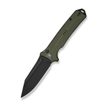 Civivi Neurohaptic Folding Knife OD Green G10 Handle Nitro-V Plain Edge Black Stonewash Finish C23080-3