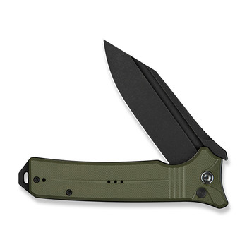 Civivi Neurohaptic Folding Knife OD Green G10 Handle Nitro-V Plain Edge Black Stonewash Finish C23080-3
