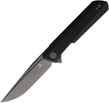 Bestechman Dundee Linerlock Folding Knife Black Handle Magnacut Plain Edge BTKMK01T
