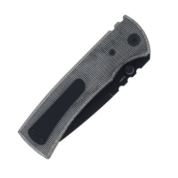 Chaves Knives Blue Label Redencion 229 Folding Knife Black Micarta Handle Elmax Drop Point Plain Edge PVD Finish CHAV14232