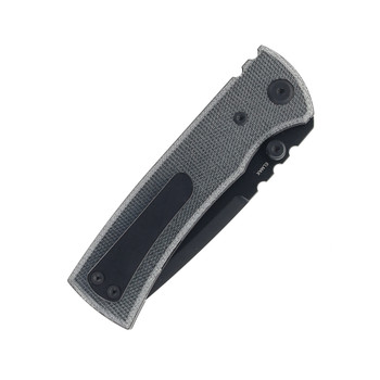 Chaves Knives Blue Label Redencion Street Folding Knife Black Micarta Handle Elmax Drop Point Plain Edge PVD Finish Chaves Knives Blue Label Redencion Street Folding Knife Black Micarta Handle Elmax Drop Point Plain Edge PVD Finish