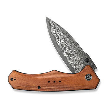 Civivi Photonix Folding Knife Guibourtia Wood Handle Damascus Plain Edge C23081B-DS1