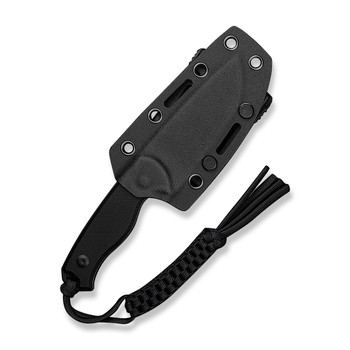 Civivi Timberbark Fixed Blade Knife Black G10 Handle 14C28N Plain Edge Black Stonewash Finish C23094-1