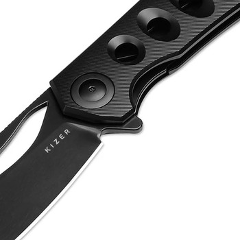 Kizer Hawk Liner Lock Folding Knife Titanium Handle M390 Plain Edge Ki4683A1