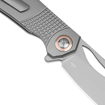 Kizer Hawk Liner Lock Folding Knife Titanium Handle S45VN Plain Edge Ki4683A2