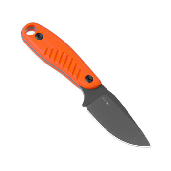 Kizer Hare Fixed Blade Knife Orange G10 Handle D2 Plain Black Blade 1077A1