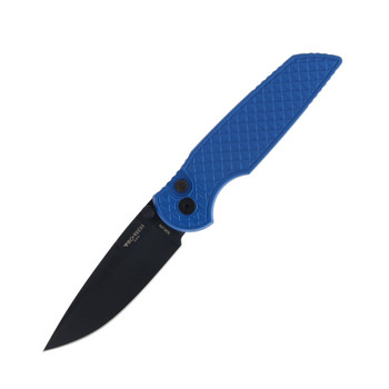 Protech Integrity Folding Knife Blue Aluminum Handle S35VN Spear Point Plain Edge INT106-Blue