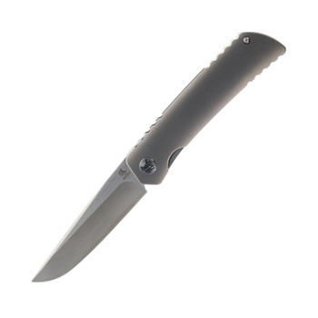 Katsu Folding Knife Sandblast Titanium Handle ZDP 189 Plain Edge ZK01