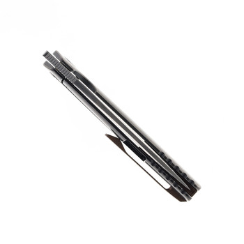 Katsu Frame Lock Folding Knife Black Titanium Handle ZDP 189 Plain Edge ZK02